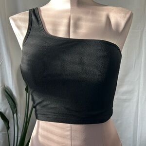 Klassy Network | Black one shoulder top